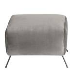 Fauteuil Vains Velours Ravi: Taupe - Met hocker