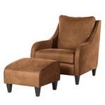 Fauteuil Wingen I fluweel - Microvezel Bice: Nougat