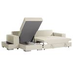 Ecksofa Vassy Webstoff Voer: Creme - Longchair davorstehend links - Tablett