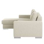 Ecksofa Vassy Webstoff Voer: Creme - Longchair davorstehend links - Tablett