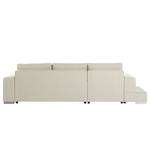 Ecksofa Vassy Webstoff Voer: Creme - Longchair davorstehend links - Tablett