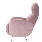 Fauteuil Vains Velours Ravi: Mauve - Avec repose-pieds