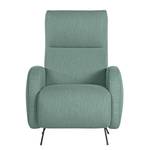 Fauteuil Vains Tissu Meara: Gris menthe - Avec repose-pieds