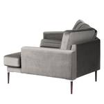 Ecksofa Sauvo Samt Ravi: Taupe - Longchair davorstehend rechts