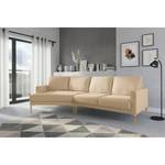 Ecksofa Sauvo Webstoff Meara: Beige - Longchair davorstehend links