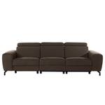 Sofa Opia (3-Sitzer) Microfaser - Dunkelbraun - Relaxfunktion