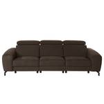 Sofa Opia (3-Sitzer) Microfaser - Dunkelbraun - Relaxfunktion