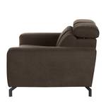 Sofa Opia (2-Sitzer) Microfaser - Dunkelbraun - Relaxfunktion