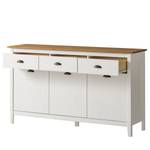 Credenza Rivery Pino massello. - Bianco