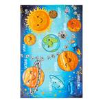 Kindervloerkleed My Torino Solar chenille - blauw/oranje - 80 x 120 cm