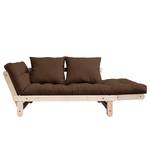 Schlafsofa Beat I Baumwolle - Espresso - Beige