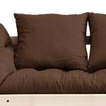 Schlafsofa Beat I Baumwolle - Espresso - Beige