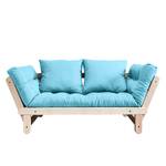 Schlafsofa Beat I Baumwolle - Hellblau - Beige