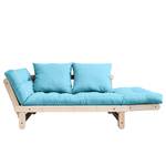 Schlafsofa Beat I Baumwolle - Hellblau - Beige