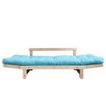 Canapé convertible Beat I Coton - Bleu clair - Beige