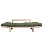 Canapé convertible Beat I Coton - Vert vieilli - Beige