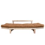 Schlafsofa Beat I Baumwolle - Mittelbraun - Beige