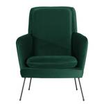 Fauteuil Himos fluweel - Velours Ravi: Antiek groen - Beuk