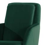 Fauteuil Himos fluweel - Velours Ravi: Antiek groen - Beuk