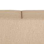 Gestoffeerde hocker Mezin I fluweel - Geweven stof Meara: Beige