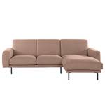 Ecksofa Medan Webstoff - Mauve - Longchair davorstehend rechts