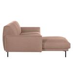 Ecksofa Medan Webstoff - Mauve - Longchair davorstehend links