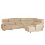 Ecksofa Mezin I Samt - Webstoff Meara: Beige