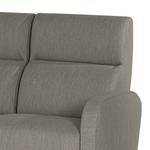 Sofa Mezin I (3-Sitzer) Samt - Webstoff Meara: Grau