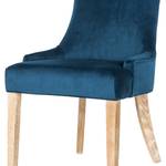 Chaises Lester III (lot de 2) Velours /Bouleau massif - Bleu cobalt / Bouleau