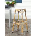 Tabouret de bar Noel Rotin /  Aluminium - Blanc / Gris