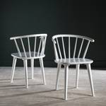 Chaises Gaia (lot de 2) Hévéa massif - Blanc