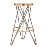 Tabouret de bar Mychelle Métal - Beige