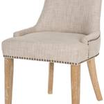Gestoffeerde stoelen Lester IV (2 stuk) geweven stof/massief berkenhout - gemêleerd zandkleurig/wit berkenhout