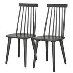 Chaises Cabrera (lot de 2) Hévéa massif - Gris