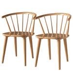 Chaises Gaia (lot de 2) Hévéa massif - Hévéa