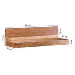 Open wandkast Woodfin massief acaciahout - Breedte: 60 cm