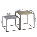 Tables gigognes Creerin II (lot de 2) Métal - Doré / Argenté