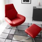 Relaxfauteuil Raahe echt leer - Rood