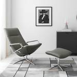 Fauteuil relax Pargas Cuir véritable - Gris foncé