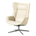 Fauteuil relax Salla Cuir - avec repose-pieds - Cuir Daleb: Crème