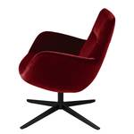 Fauteuil Nizas velours - Rouge Bordeaux