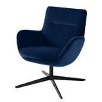 Fauteuil Nizas velours - Bleu marine