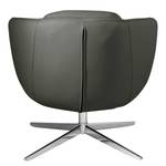 Fauteuil Monsac III echt leer - Donkergrijs