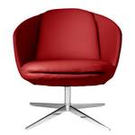 Fauteuil Monsac III Cuir véritable - Rouge