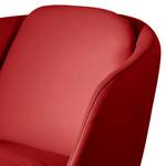 Fauteuil Monsac III Cuir véritable - Rouge