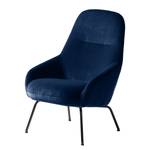 Sessel Rivel Samt - Marineblau