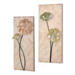 Muurdecoratie Mayflower (2-delig) ijzer - beige/bruin