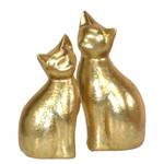 Dekofigur Katzen (2-teilig) Polyresin - Gold