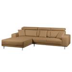 Ecksofa Zicavo Kunstleder - Cappuccino - Longchair davorstehend links