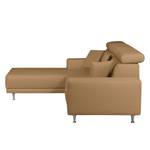 Ecksofa Zicavo Kunstleder - Cappuccino - Longchair davorstehend links